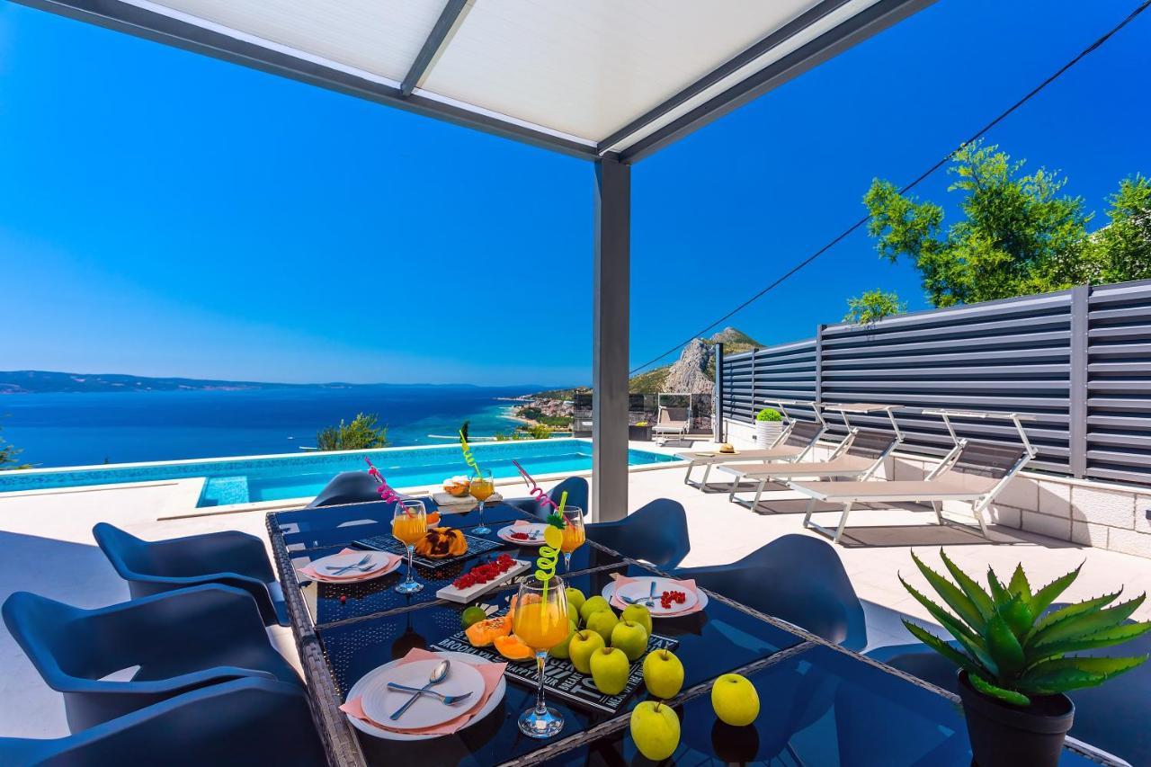 Villa Belvedere With Heated Pool, Billiards, Media Room, Sea Views,10 Pax Omiš Exterior foto